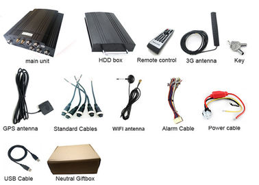1 T HDD Araba Mobil DVR UPS Takip 3G Araç CCTV 4 Kanal Alarm Sistemi VW605