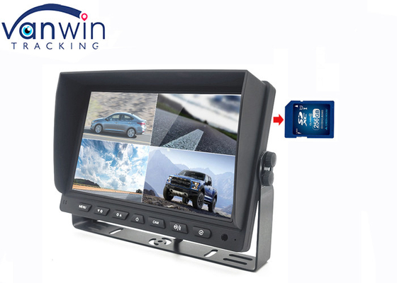 Kamyon RV için 7 inç 4ch / 4 Bölünmüş Araba Ekranı ve Arka Görüş Kamerası LCD Ekran Kaydedici