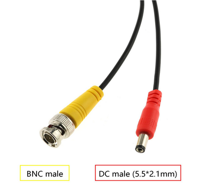 M12 4P Kadın Erkeğe BNC ve DC Uzantı Kablosu Havacılık Plug For Car DVR System