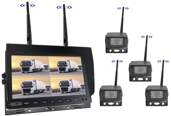 10 Inch Quad Split 4ch AHD Kablosuz 1080P Araç Ters Kamera Monitor Kit
