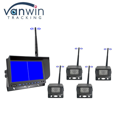 10 Inch Quad Split 4ch AHD Monitor Sinyal Kablosuz 1080P Araba Ters Kamera Monitor Kit