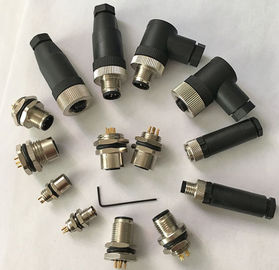 M12 Konnektör 4 P erkek veya kadın sanayi su geçirmez sensör konnektörü / Fiş