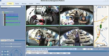 H.264 Çift SD 4 Kamera Araç DVR CCTV Otobüs Filo Yönetimi için