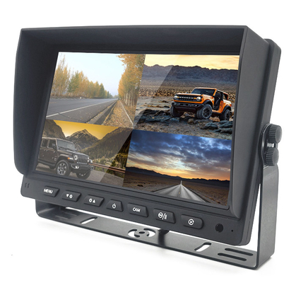 7 inç 9 inç 10 inç AHD Araba Monitörü 4 Kamera Sistemi İçin Dahili DVR