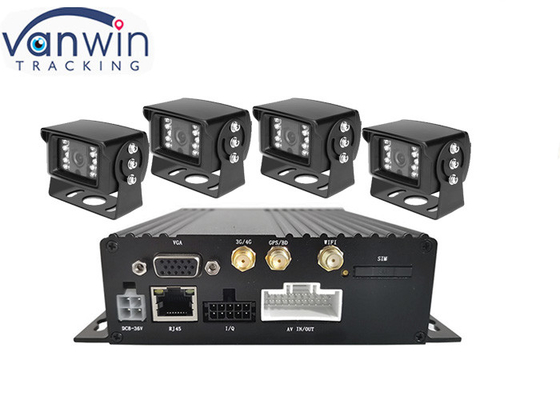 1080P AHD Dual SD güvenlik mobil dvr 4Ch GPS 3g 4g Wifi Otobüs Filosu için