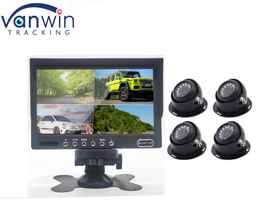 Araba Monitörü 7 İnç 4ch / 4 Bölünmüş Arka Görüş Kamerası Kamyon RV için LCD Ekran