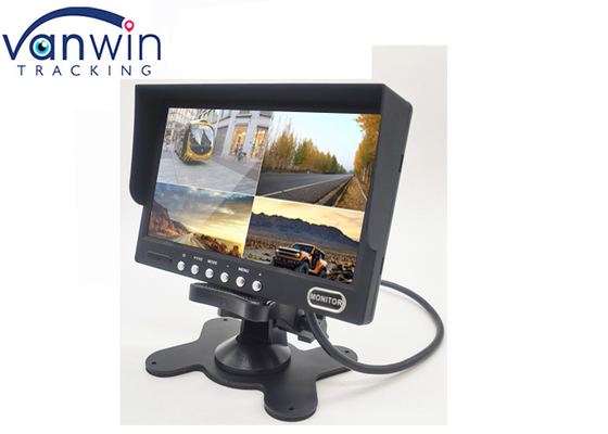 Araba Monitörü 7 İnç 4ch / 4 Bölünmüş Arka Görüş Kamerası Kamyon RV için LCD Ekran