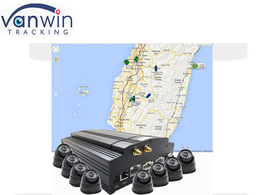Araç CCTV izleme için 8 kanallı mobil DVR 3G 4G GPS ve 2TB HDD desteği