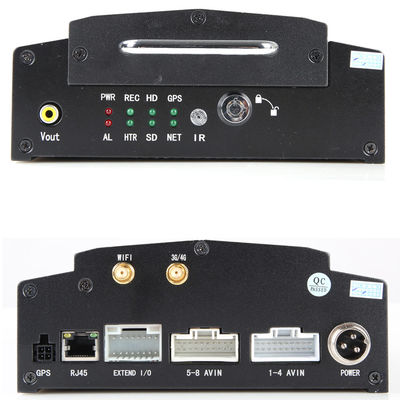 Araç CCTV izleme için 8 kanallı mobil DVR 3G 4G GPS ve 2TB HDD desteği
