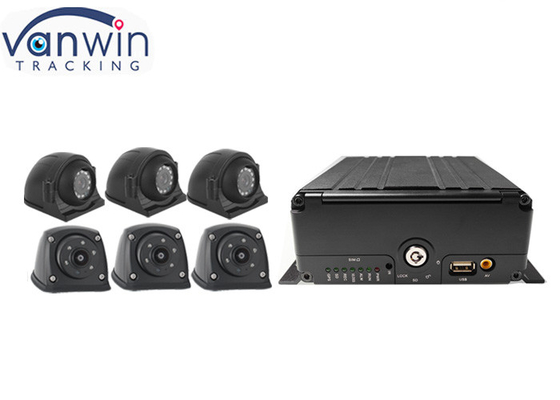 Araç filo yönetimi için telefona bağlanan 6ch 4G AHD 1080P güvenlik kamera sistemi