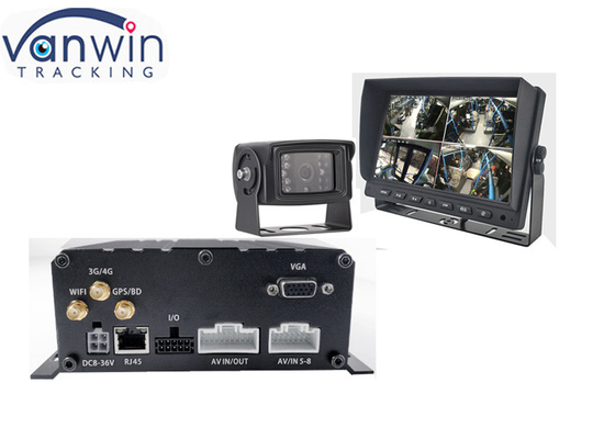 Araç filo yönetimi için telefona bağlanan 6ch 4G AHD 1080P güvenlik kamera sistemi