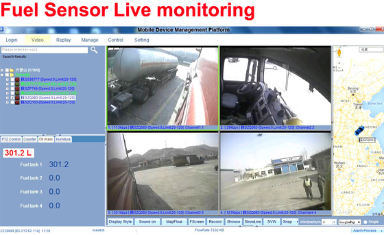 1080P HD mobil CCTV sistemi DVR yakıt sensörü ile Filot İzleme Sistemi