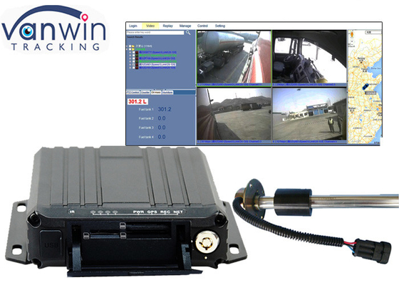 1080P 4G Canlı Video Akışı Çift SD Kart Mobil DVR Filo Yönetimi Yakıt İzleme