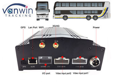 8 kanal araç güvenlik dvr kaydedici Dahili 3G / 4G / WIFI / Otobüs için G-Sensör DVR Sistemi