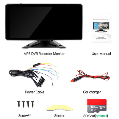 AI Araç DVR Sistemi BSD Alarm 360° 4CH 10.36 Inch Monitor With Recorder for Truck