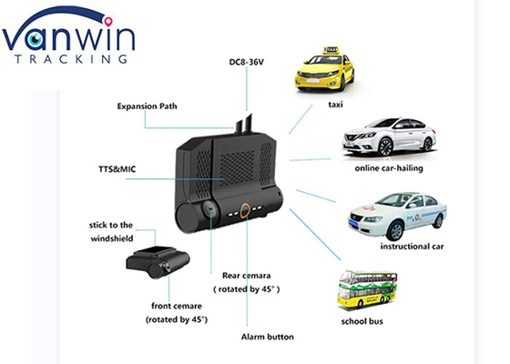 Araçlar için 4G wifi 1080p TF kart kamerası GPS 2ch ahd mdvr kamerası 1080p