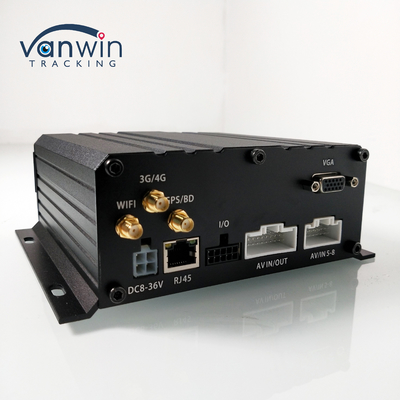 Araç Güvenliği İzleme için 8 Kanallı Sabit Disk SD Kart Mobil DVR H.264 Araç MDVR