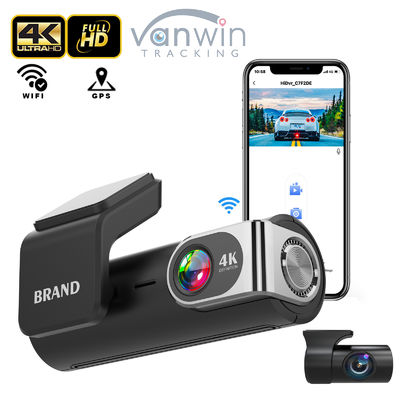 Gece Görüşü Yüksek Açıklıklı 4K Sürüş Kaydedici Mini Araba Kamera Wifi ve GPS Destekler