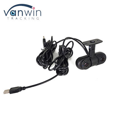 Otobüs Çifte lens geniş açılı 2CH 1080P HD CMOS / CCD sensörü ile ön USB araba kamerası