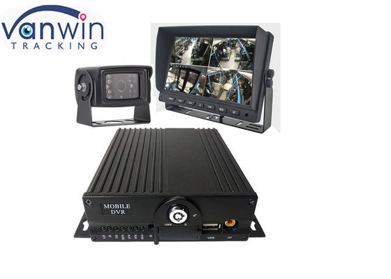 Araç Depolama Kartı AHD 1080P 4CH Sabit Sürücü Mobil DVR Yüksek Kararlı Video Monitörü