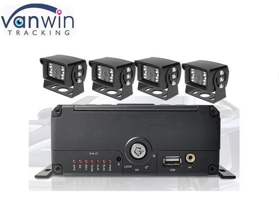 Araç Depolama Kartı AHD 1080P 4CH Sabit Sürücü Mobil DVR Yüksek Kararlı Video Monitörü
