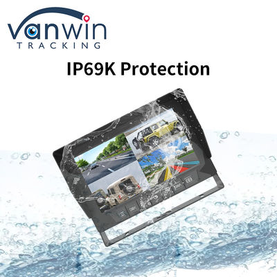 IP69K 7 / 10.1 Inch Su geçirmez AHD Quad TFT Araba Monitörü Universal Araçlar için