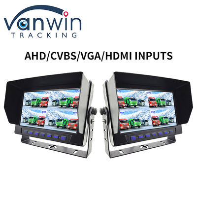 IP69K 7 / 10.1 Inch Su geçirmez AHD Quad TFT Araba Monitörü Universal Araçlar için