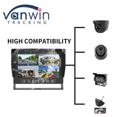 IP69K 7 / 10.1 Inch Su geçirmez AHD Quad TFT Araba Monitörü Universal Araçlar için
