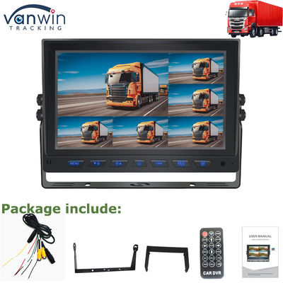 Araba Otobüs Kamyon için 7 İnç Gerçek Zamanlı GPS 4G AHD 4CH Monitör TFT Araba Monitör Ekranı