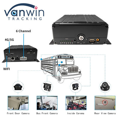 4G 6 Kanal H. 265 Araç Güvenlik Kameraları için Mobil DVR