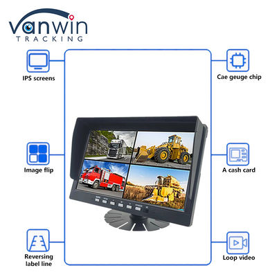 10.1 inç IPS Güvenlik TFT Araç Monitörü HD 1080P Çekirdek Otobüs Araç Kamera Ekranı