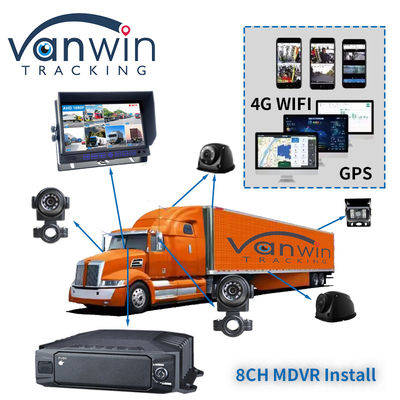 1080p HDD 8ch Mobil DVR 4g GPS WIFI MDVR Kit Kamera Sistemi Araç Takipcisi Araba Güvenliği