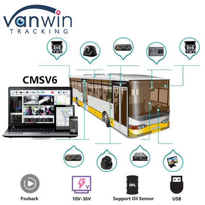 4CH Çift SD Kart GPS MDVR Kamera 4G WiFi Mobil DVR Okul Otobüsü Güvenlik Sistemi