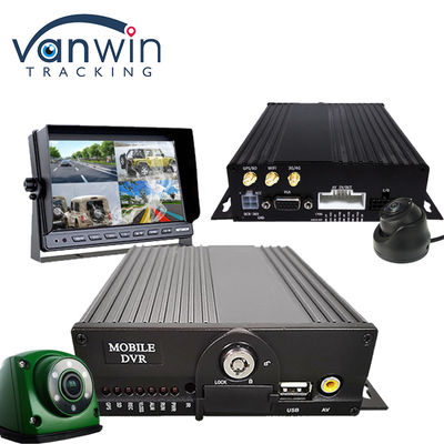 4CH Çift SD Kart GPS MDVR Kamera 4G WiFi Mobil DVR Okul Otobüsü Güvenlik Sistemi