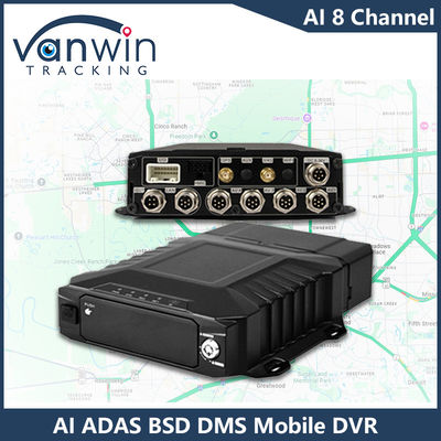 H.265 8CH HDD Mobil DVR Gelişmiş Sürüş DSM ADAS BSD AI Yürüyen Sensör İzleme Sistemi