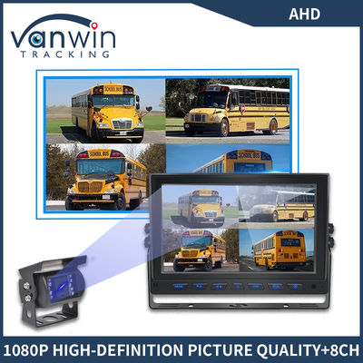 9 Inch 8 Channel AHD Monitor Video 1080P Araba LCD IPS Monitörü