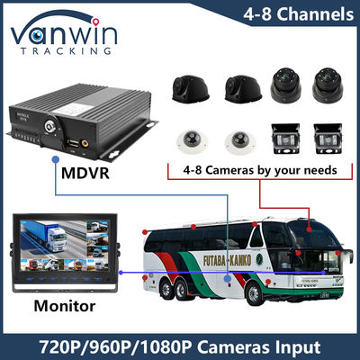 AHD 8CH HDD Uzaktan Kumanda Mobil DVR 1080P 4g GPS Fonksiyon Araç Güvenliği İzleme Cmsv6 MDVR