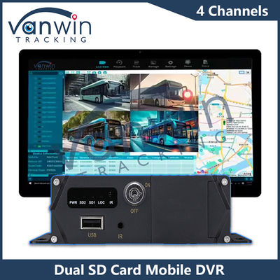 4CH HD Araba Kameraları Çift SD Kart Mobil DVR 4G GPS 1080P MDVR H.265 Video Kaydedici