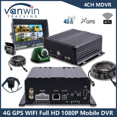 4CH GPS 4G WiFi Mobil DVR Full HD 1080P Araba Kamerası HDD Mdvr Otobüs Kamyonet Araç
