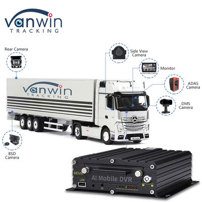 ADAS DMS BSD AI Araç Filosu Kamera Araç 8CH WiFi GPS 4G Canlı Görünüm Mobil DVR Araç için