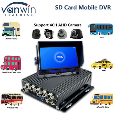 Mini Boyut Ekle Msata SSD Desteklenen 4CH Mobil DVR 4G Araç GPS İzleme MDVR