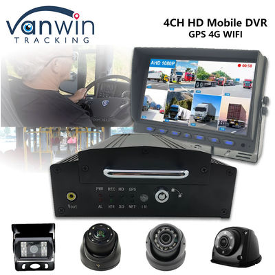 4 Kanal HDD SSD Mobil DVR 1080P 4G WiFi GPS MDVR Araç Kamera Araç CCTV Sistemi