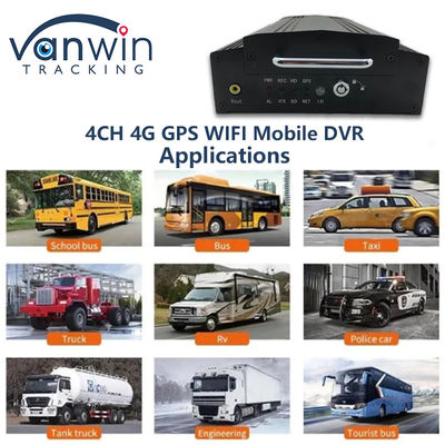 4 Kanal HDD SSD Mobil DVR 1080P 4G WiFi GPS MDVR Araç Kamera Araç CCTV Sistemi