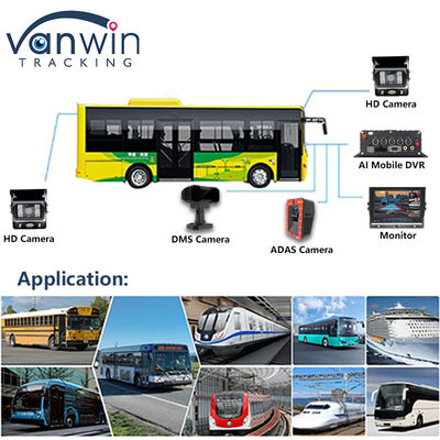 4CH 5G CMSV6 Sistem AI Mobil DVR GPS ile ADAS BSD DMS H.265 MDVR Araba CCTV Monitörü