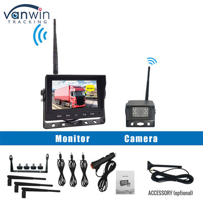 5 inç dijital HD DVR kablosuz kamyon yedek kamera monitör sistemi dört görüntü ekranı