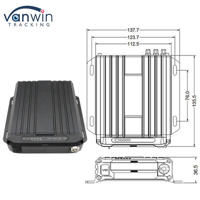 OEM ODM Gerçek Zamanlı 4CH GPS Mobil DVR 4G 1080P WiFi Çift SD Kartlı MDVR Otobüs için