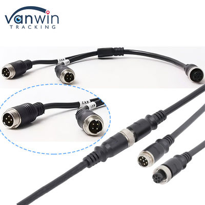 Araç Güvenlik Sistemi için 6 Pin Havacılık Kadın İkili 4P Erkek Havacılık Adaptörü Kablosu