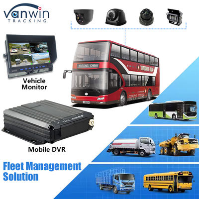 4CH 1080P Çift SD Kart Mobil DVR Desteği Yağ Sensörü 4G Gerçek Zamanlı Video İzleme GPS Takip edici