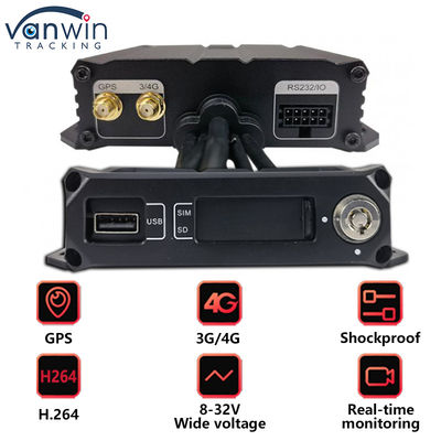 4CH Çift SD Kart Mobil DVR Mini Boyut Araç Kara Kutusu Araçta CCTV 4G GPS MDVR