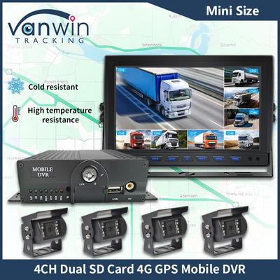 H.265 4CH Full HD Mobil DVR Canlı Akış Blackbox Kaydedici 4G Wifi GPS Araç CCTV